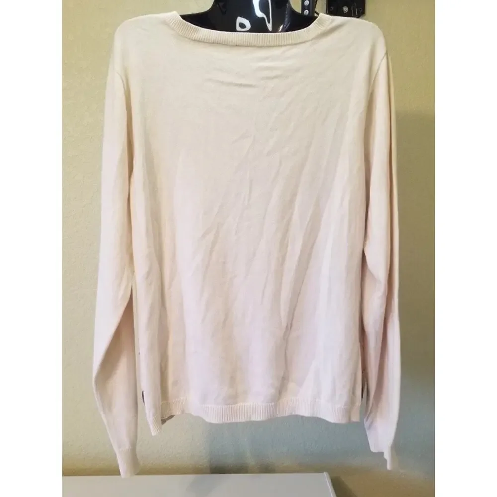 Vintage Y2K‎ Izod Argyle Golf Sweater Women's S V Neck Pink Brown Prep Summer